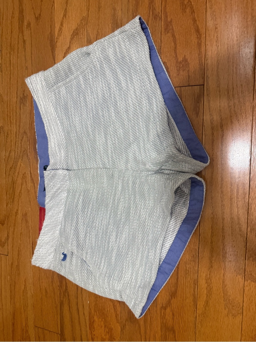 Southern Marsh Light Gray Athletic Shorts with Blue Trim